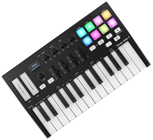 25-Tasten-Controller-Tastatur, Klavier, Tragbare Mini-USB-Tastatur Mit RGB-Hintergrundbeleuchtung, Pads, Tastaturinstrumente Keyboard-Klavier für Anfänger (Color : 06)