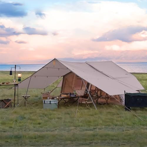 ZCBYBT Vollautomatischer Aufblasbarer Baumwoll-Outdoor-Zelt, Mit Mehreren Personen Verdickte Campingausrüstung, Zelt 7,8 M², Foyer 6,6 M²
