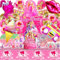 Kit Anniversaire Barb 82 Pièces - Décoration et Vaisselle pour Fille, Ballons Hélium, Deco Gateau
