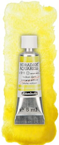 Schmincke – HORADAM® AQUARELL, Super Granulation, Vulkan Gelb, 5 ml, sehr stark granulierende Farbtöne, feinste, supergranulierende Aquarellfarben