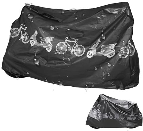 Funda para Bicicleta,Cubierta Impermeable para Bicicleta,Funda Impermeable para Bicicleta,Funda para Bicicleta Exterior,Funda Bicicleta Exterior Impermeable,Funda de Bici Cubierta Protector (Negro)
