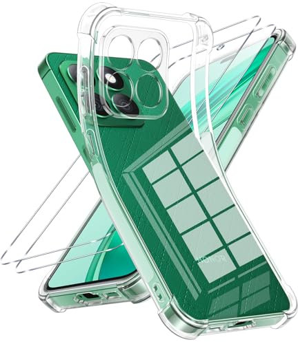 Vauki Cover per Honor X8b, con 2 Pezzi Pellicola in Vetro Temperato, Custodia Flessibile in Silicone Trasparente Antiurto Protettiva Case per Honor X8b 6.7 pollici