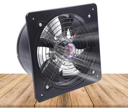 12 In Explosion-Proof Axial Exhaust Fan - Industrial Ventilation Extractor Metal, Ideal for Spray Booth Paint Fumes Extraction and High Velocity Airflow in Utility Settings
