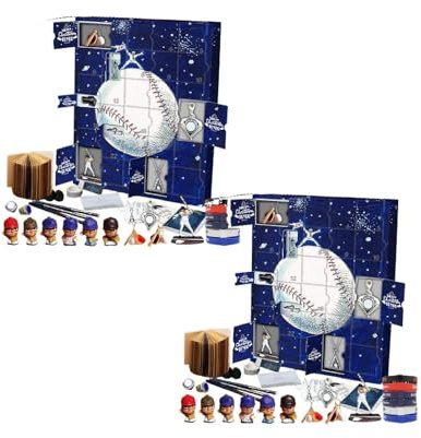 Christmas Baseball Countdown Adventskalender 2024, Baseball Adventskalender mit Figuren Ornament, 24 Tage Xmas Holiday Überraschende Geschenke für Baseball-Fans, 2D Mini Baseball Dekoration (1PCS)