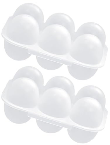 OKUMEYR 2 Piezas Contenedor De Huevos De Plástico Con Tapa Caja De Almacenamiento Refrigerador Organizador De Huevos Cocina Ahorro De Espacio Mantiene Hogar