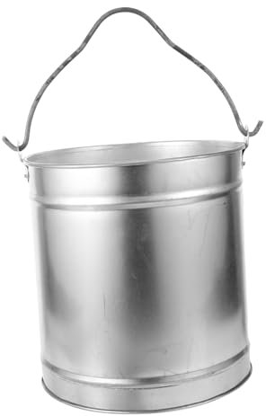 MOBUTOFU Fireplace Tools Metal Ash Bucket for Garden Burner Bin Bbq Grill Campfire Multi-use
