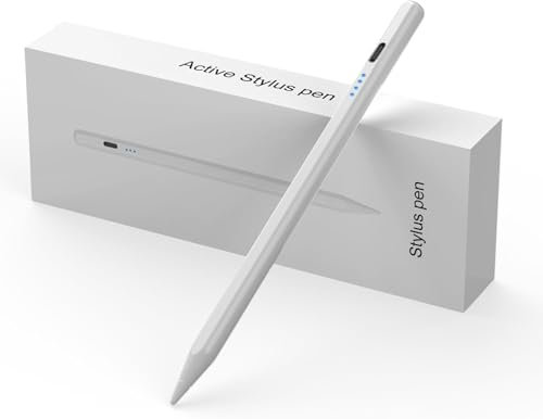 Stift für iPad Stylus Pen für iPad 10.-6. Gen Kompatibel mit Pad Pro 12.9/11 Mini 6/5 Air 5/4/3 Präziser Stylus mit Magnet-Halterung Neigungserkennung Handballenabschirmung Schnellladung