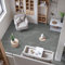 PVC Bodenbelag, Vinylboden Selbstklebend Extra Abriebfest, PVC Bodenbelag Selbstklebend Wasserdicht Grau Marmor Effekt für Küche Badezimmer Schlafzimmer, 30x30cm 52 Stück