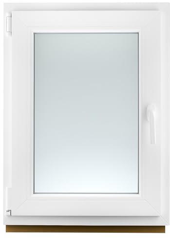 Plamet - Ventana 60x80cm, Ventana Sótano, Ventana PVC - 2 Cristales, Cavidad Rellena de Argón - Protección Contra el Ruido y el Frío - Marco Blanco, Cristal Satinado - 4s-16ar-4i