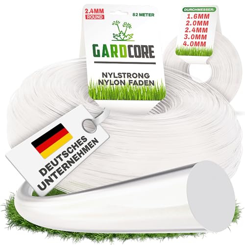 GARDCORE® Nylstrong Trimmerfaden [2,4mm | 82M] Mähfaden für Motorsense & Freischneider Faden | Der Allrounder Rasentrimmer Faden