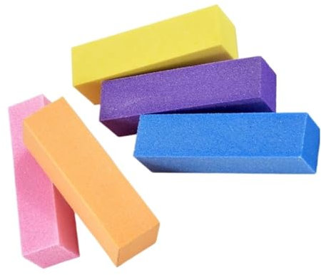 LZZYFPX Juego de 5/10 limas de uñas de Esponja con pulidores multifuncionales y Formas Coloridas(5pcs)