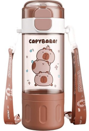 Capybara – Tasse À avec Paille, Jolie Bouteille D', Pichet À Boisson Kawaii pour Enfants Filles À L'école, Au Bureau en