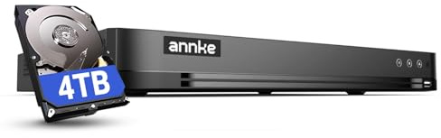 ANNKE 32 Kanal 3K Lite AI DVR Recorder mit 4TB Festplatte, Personen- und Fahrzeugerkennung, 5-in-1 CVI/CVBS/AHD/TVI Überwachungs-DVR mit HDMI-Ausgang für Überwachungskamerasystem, Fernzugriff