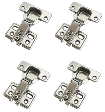 LIKERAINY 95 Grad Eckanschlag Rahmen Scharnier 35mm Mini-Scharnier für Schranktür Kurzes Scharniere für Küchenschrank Kleiderschrank Möbel 4 Stück