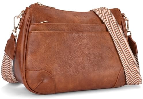 VIMUTI Umhängetasche Damen Handtasche Mittelgroß Veganes Leder Crossbody Bag Damen mit Vielen Fächern Leicht Tasche Damenhandtasche mit Verstellbar Breitem Schultergurt