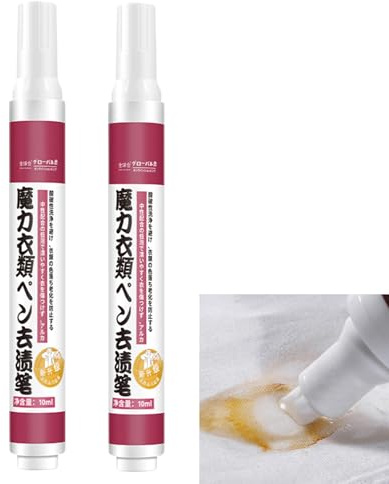 Canollo 2 Stück Fleckenstift, Fleckenentferner Stift, Tragbarer Sofort-Fleckenentferner für unterwegs, Stain Remover Pen für Verschiedene Flecken, Flecken Schnell für Fleckenentferner Kleidung
