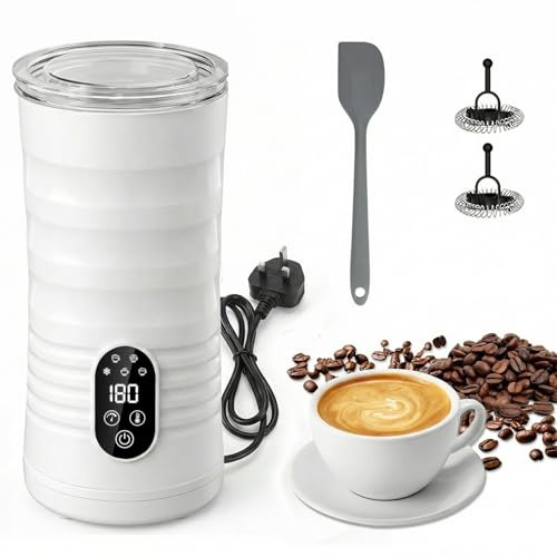 GnohGnoh 4-in-1 Electric Milk Frother for Latte,Milk Frother, 580ml Automatic Hot and Cold Milk Frother and Warmer, Cappuccino, Chocolate CSX1