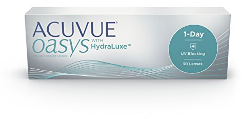 ACUVUE OASYS 1-Day Tageskontaktlinsen helfen das Gefühl von müden & trockenen Augen zu reduzieren – Tageskontaktlinsen mit -4.5 dpt und BC 9 – UV Schutz & Komfortables Tragegefühl – 30 Linsen