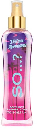 So…? Summer Escapes Damen Ibiza Dreams Duftendes Körpernebel, bodyspray für damen 200ml