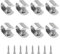 UFURMATE Glass Shelf Bracket, 8Pcs Wall Mounted Adjustable Glass Shelf Clamp Clips Polished Chrome Zinc Alloy Glass Clamp Brackets Supports Mounting Brace for 6-10mm Thick Glass