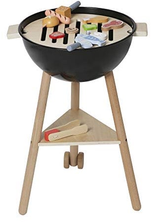 Vertbaudet Kinder Spielgrill, Holz Natur/schwarz ONE Size