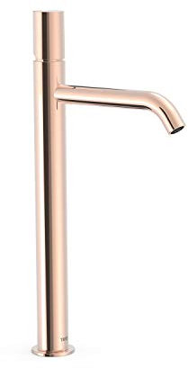 Study-Exclusive 26130801OP, XXL-Waschtischarmatur, mit Schwenkrad und flexiblen Anschlussschläuchen, G3/8, 18 x 3,4 x 71,2 cm, Roségold