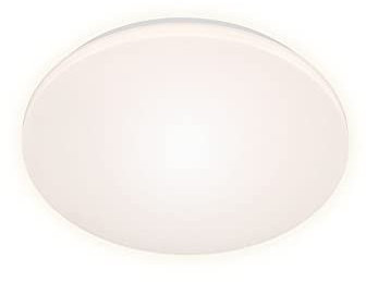 BRILONER Leuchten - LED Deckenleuchte, Deckenlampe inkl. Backlight-Effekt, 15 Watt, 1500 Lumen, 4000 Kelvin, Weiß, 275x40mm (DxH), 3043-016