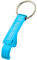Porte clé en métal couleur Alu décapsuleur personnalisable - Gravure Laser Bleu