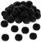30 Stück Kunstfell Pompon ,MoreChioce 5cm Faux Wolle Flauschigen Pompom Ball DIY Kunstpelz Pompon Ball Damen und Mädchen Tasche Mützen Anhängern Dekoration,Schwarz