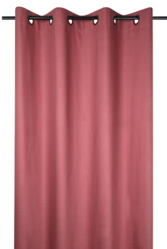 Lovely Casa - Ösenschal - Größe 140x260cm - 100% Baumwolle - Farbe Grenache - Modell Oxford - Baumwollsatin sehr edel und weich im Griff - 8 Ösen - einfach anzubringen
