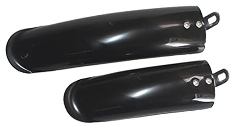 SM SunniMix 2Pcs Durable Folding Bike Mudguard Front Rear Fenders Mud Guard Mudflap Wheel Protector Front & Rear for Electric Bicycle Cycling Parts, Black 14inch