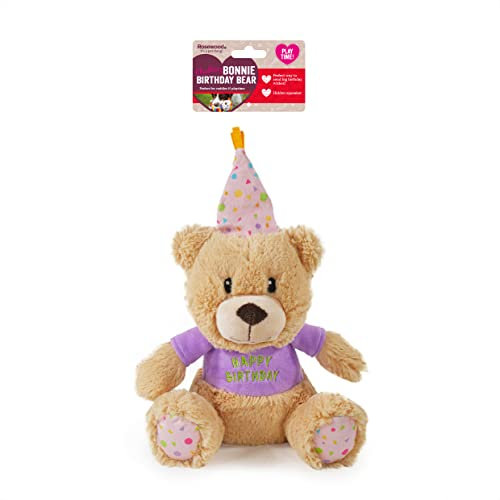 Rosewood Chubblez Bonnie Birthday Bear Plüsch Hundespielzeug Geschenk für Hunde
