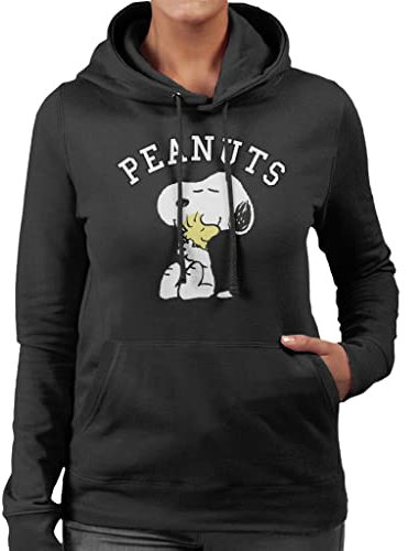 All+Every Peanuts Snoopy Hugs Woodstock Women's Hooded Sweatshirt