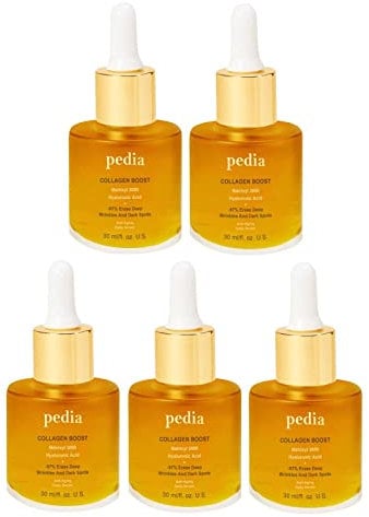 Pedia Advanced Collagen Boost Anti-Aging-Serum, Deep Anti Wrinkle Essence, Anti-Falten-Serum mit Hyaluronsäure & Vitamin C,Kollagen Anti-Aging Essenz, Fortschrittliche Tiefe Anti-Falten Essenz (5PCS)
