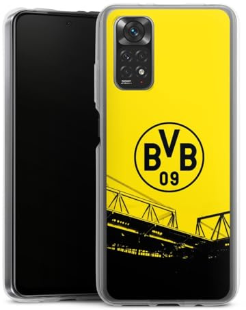 DeinDesign Silikon Hülle kompatibel mit Xiaomi Redmi Note 11 Case transparent Handyhülle Borussia Dortmund BVB Fanartikel