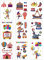 CREATCABIN 9 Blatt Zirkus Karneval Tiere Fensteraufkleber Clown Vergnügungspark Fensteraufkleber Aufkleber Wasserdicht Für Glasfenster Türen Party Treppe Wand Klassenzimmer Heimdekorationen 30x19.5cm