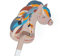 FOLDZILLA Steckenpferd aus Pappe 115 x 40 x 25 cm Hobbyhorse Stockpferd - Pferd Ethno blau