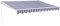 vidaXL Toldo retráctil Aluminio y Tela Azul y Blanco 3x2,5 m, toldo, toldo de Patio, toldo de jardín, toldo para Puertas, toldo de terraza