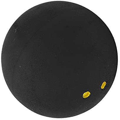 Alomejor Gummi-Squashball, Hochwertiger Professioneller Turnierball, Langlebig, Hervorragende Leistung mit 2 Gelben Punkten für Niedrige Schlägergeschwindigkeit und Sprungkraft