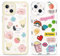 Yoedge 2 pièces Coque pour Apple iPhone 13 6,1 Motif Floral Ours Souriant Cute Clear Fille Femme Kawaii Étui, Transparente Housse Antichoc TPU Mignon Aesthetic Design Case Cover pour iPhone 13