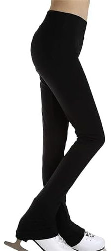 Hsivtns Eiskunstlauf Hose Schlittschuhhose Eiskunstlauf Trainingshose Leggings Fleecefutter Eiskunstlauf Hose Warme Strumpfhose Hose,Schwarz,3XL
