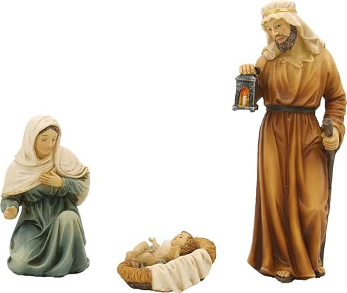 FADEDA 4X Heilige Familie orientalisch/Höhe:15 cm/handbemalt/detailgetreue Krippen Figuren - Weihnachten Tisch Dekoration Krippe Zubehör