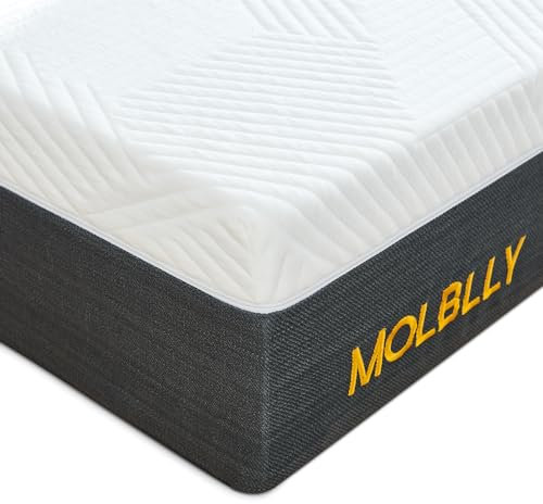 Molblly Matratze 140x200, kaltschaummatratze 140 x 200 Rückenentlastende Zweistufiger Aufbau Weiß&Grau Höhe 20 cm orthopädische 7 Zonen Matratze Härtegrad 3