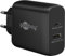 Goobay 65409 Dual Ladegerät 65W / USB-C & USB-A Schnellladegerät Power Delivery/Ladenetzteil mit 2 USB Anschlüssen/Charger für Handy, iPad, Tablet etc.
