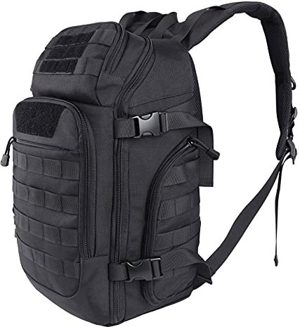 ToopMount Rucksack 40L Tactical Backpacker Wanderrucksack Leichte wasserabweisende Multifunktionstasche Rucksäcke für Herren Frauen (Schwarz)