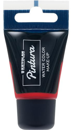 Kryolan Pintura Water Color Schminke Tube 20 ml, Farbe: ruby, 15 Farben, waschbar, ohne Parfüm, ohne Parabene - ideal für Kinder, Party, Karneval, Fasching & Halloween