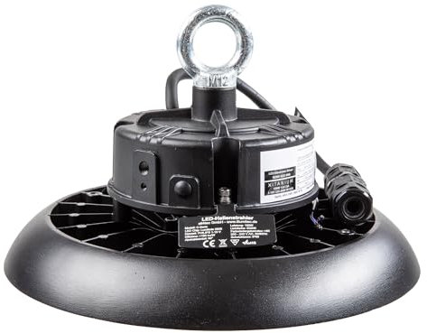 illumitec LED Hallenstrahler 150W mit Philip Netzteil dimmbar, 185 lm/w, 5000K, blendarm, 90°, UFO High Bay, Hallenleuchte, Industrielampe, Hallentiefstrahler, Hallenbeleuchtung, 5-Jahre Garantie