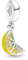 Lkwidi Donna Ciondolo-Lemon Slice Sparkling Fruit Dangle Charm Argento 925 Colgantes con Zirconia cubica per Charm Bracciale