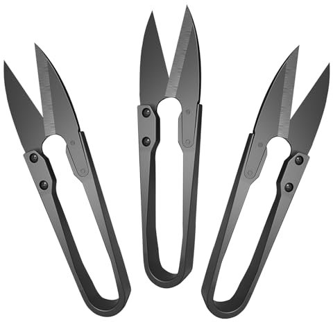 3pcs Fadenschneider Nähen,Fadenschere Klein Scharf,Federschere Kohlenstoffstahl,Garn Schere,Stitch Schere,Bonsai Schere,Mini Gartenschere,Trimmschere,zum Gardering Nähen,ABS-Griff-Schwarz