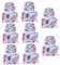 VICASKY 8 Sätze Babywickel Wickeltuch Haarband Swaddle Hut Wickeldecken und -mützen Wickeldecke aus Baumwolle Babymütze und Empfangsdecke Kuscheldecke mit Hut Blue